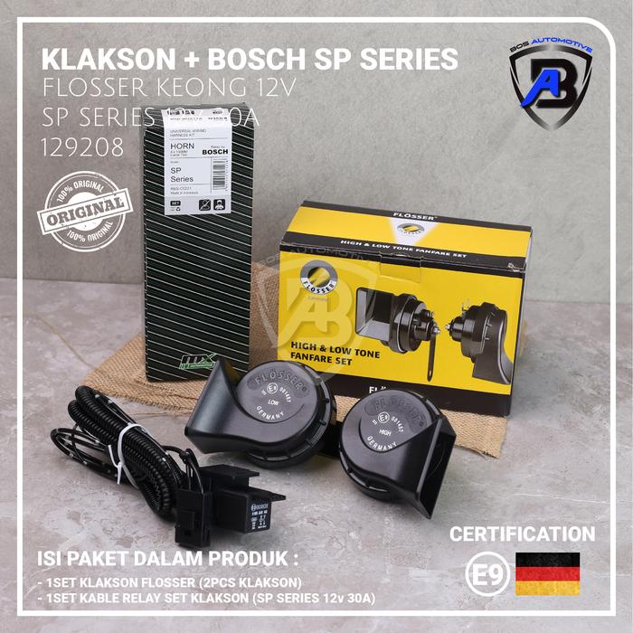 Gambar FLOSSER (FER) Klakson Keong Mobil Motor BMW Waterproof + Kabel Relay - RELAY BOSCH SP dari Bos Automotive undefined Tokopedia