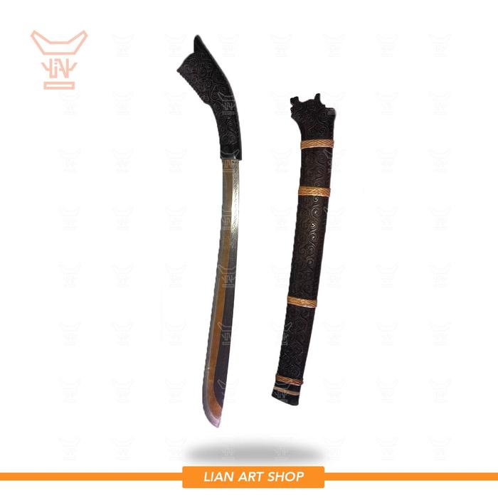 Gambar Parang Toraja Asli Gagang Tanduk Kerbau Sarung Kayu Hitam - Parang 2 dari Lian Art Shop undefined Tokopedia