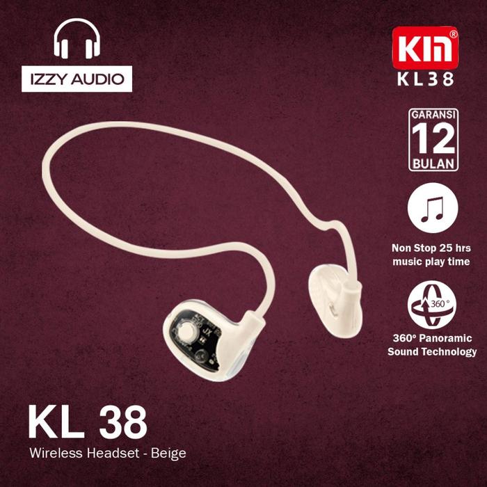 Gambar Izzy X Km KL38 Bluetooth Headset Headphone Earphone Over Ear Hijau Putih Hijau Putih Wireless Handsfree - Cream dari Izzy Audio undefined Tokopedia