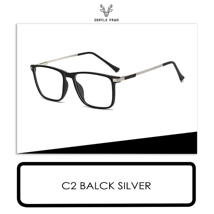 Gambar Gray Pink Kacamata Anti Radiasi Blueray Frame Kotak Bahan Tr90 Metal Kuat dan Ringan Bisa Lensa Minus Fashion Pria Wanita Trendy 5845 - C2 BLACKSILVER, BLUERAY NORMAL dari Gray Pink undefined Tokopedia