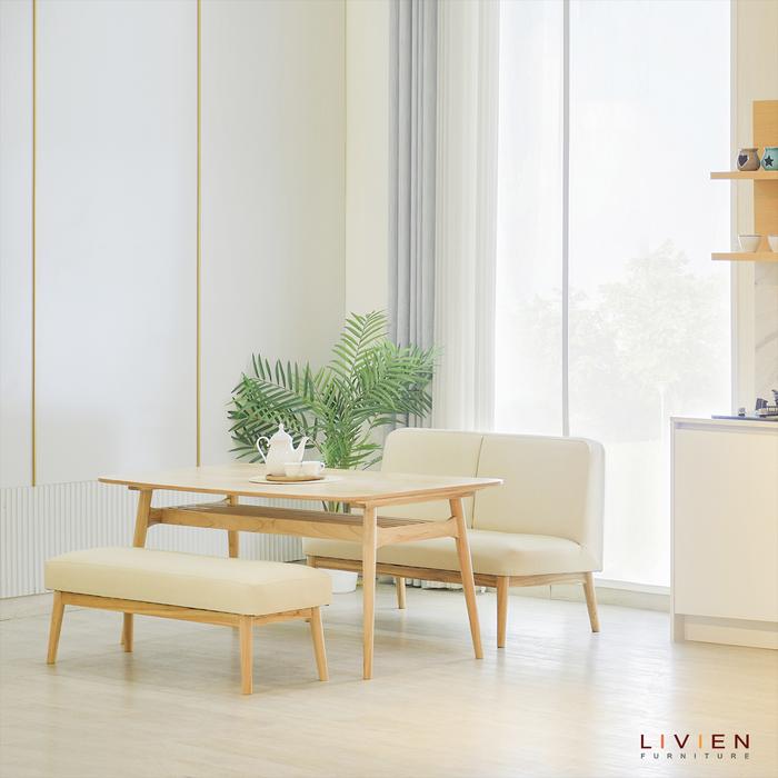 Gambar Meja Makan Minimalis - LIVIEN Meja Makan Ello Dining Set Table / Living and Dining Set - FULLSET dari rinie furniture undefined Tokopedia