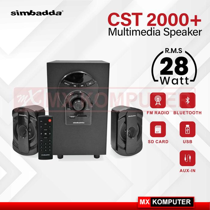 Gambar Speaker Simbadda CST 2000N+ BlueTooth Radio SD Card USB - CST 2000+ dari MXKomputer_NEW undefined Tokopedia