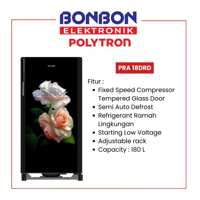 Gambar Polytron Kulkas 1 Pintu 180L PRA 18DRD / PRA 18 DRD / PRA18DRD dari Bonbon Elektronik_NEW undefined Tokopedia