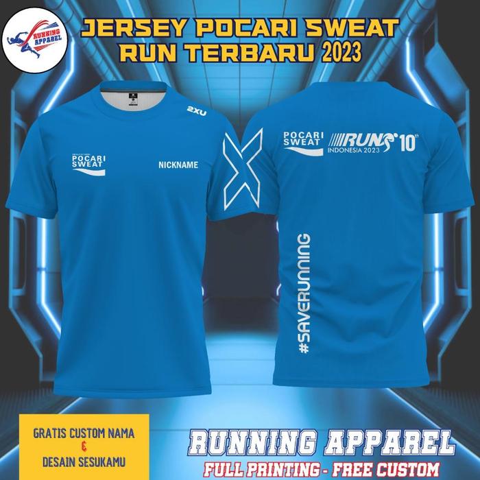 Gambar HA~ Baju Jersey RUNNING POCARI SWEAT RUN 2XU 2023 Lengan Panjang dan Pendek, Jersey Olahraga Berbahan DRYFIT Full Printing & Bisa Requyest Nama dan Desain, Tersedia untuk Dewasa dan Anak-anak Pria dan Wanita - KERAH - O, S (Kids) dari Hounay undefined Tokopedia