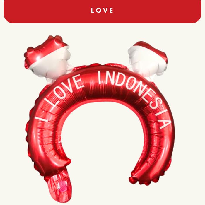 Gambar Bando Foil dirgahayu RI Bendera Hati - Hati  dari Party World Bandung undefined Tokopedia