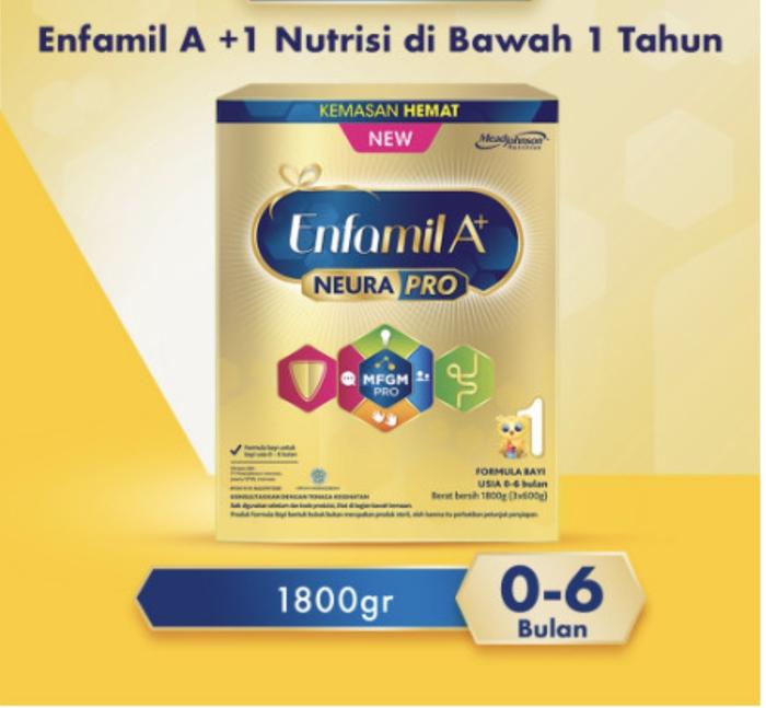 Gambar Enfamil 1 A+ 1800g ( 3 x 600g)  susu bubuk formula untuk anak bayi baby 0-6 bulan dari limitedstorre undefined Tokopedia