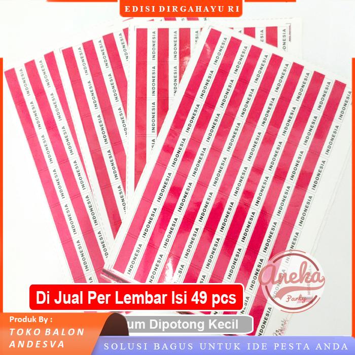 Gambar sticker pipi merah putih / sticker pipi bendera Indonesia / stiker - kotak-indo dari aneka party undefined Tokopedia