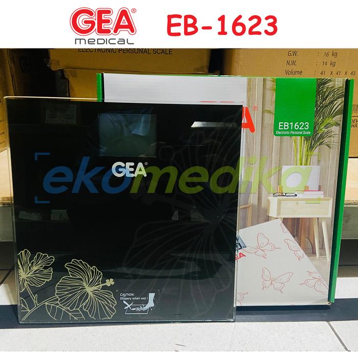 Gambar Timbangan Badan Digital GEA EB 9360 / EB 1623 Timbangan Badan GEA - HITAM BUNGA dari Eko Medika undefined Tokopedia