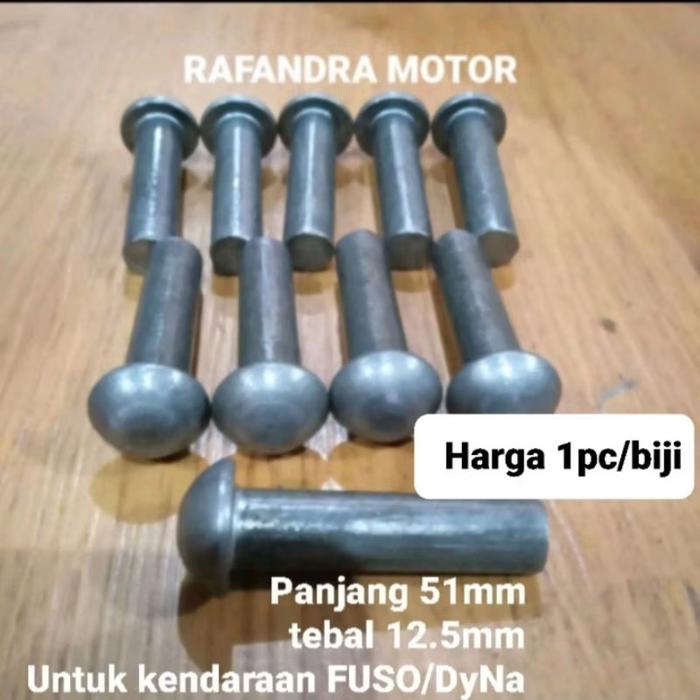 Gambar PAKU KELING/BAUT KELING/KELING CHASIS - FUSO PANJANG dari Rafandra motor_NEW undefined Tokopedia