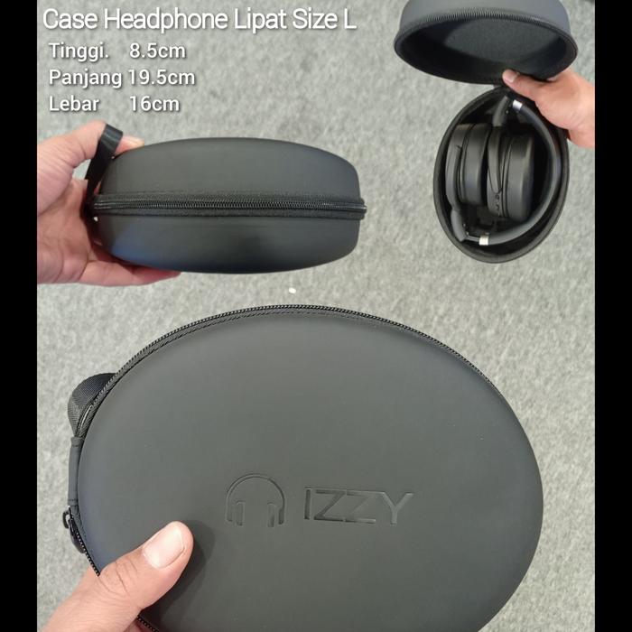 Gambar hard Case Tas headphone headset universal Slim lipat - lipat hitam dari fadlancahaya undefined Tokopedia