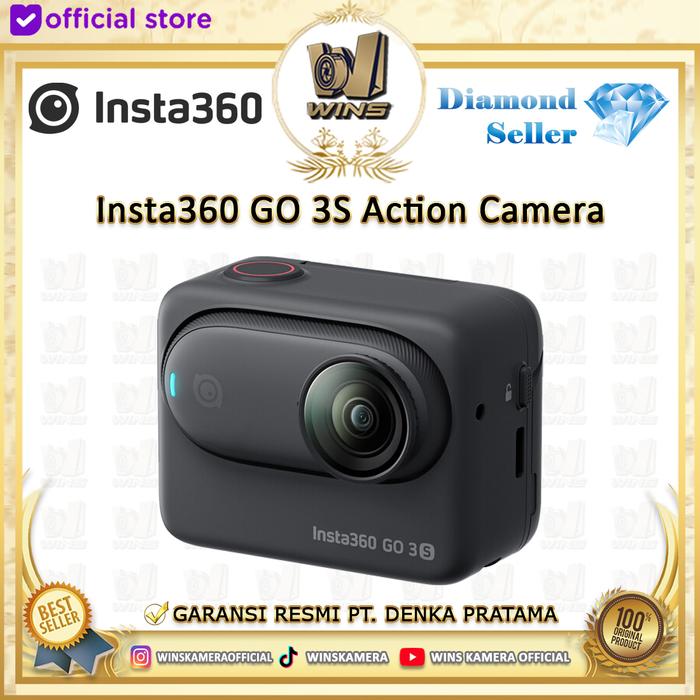 Gambar Insta360 GO 3S Action Camera 4K UltraHD Waterproof IPX4 | Insta 360 GO3S GO3 S GO 3 S - Midnight Black, 128GB dari WINS OFFICIAL STORE undefined Tokopedia
