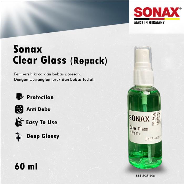 Gambar Sonax Clear Glass Repack Pembersih Kaca / Glass Cleaner Mobil - 60ML dari Aki Murah Jakarta undefined Tokopedia