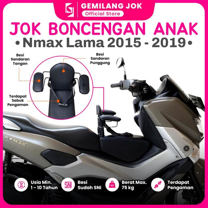 Gambar TERLAKU. JOK MOTOR ANAK BONCENGAN DEPAN NMAX 2015 SAMPAI 2019 KURSI DUDUKAN PORTABLE MATIC dari Elena Jimenez Trendy undefined Tokopedia