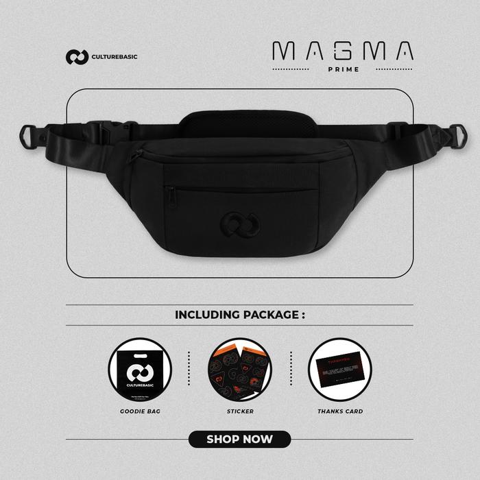 Gambar Culture Basic | Magma Prime Waistbag | Tas Selempang Pria  Waterproof | Tas Pinggang Hitam Cowok Multifungsi | Kado Pasangan - Prime dari Culture Basic undefined Tokopedia