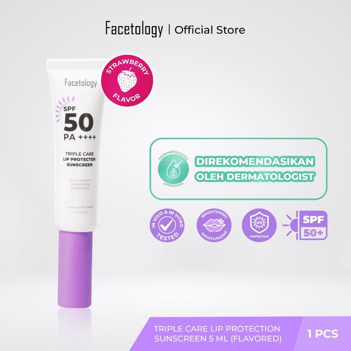 Gambar FACETOLOGY Triple Care Lip Protector Sunscreen Flavor & Unflavor - Flavor dari STATIONS Beauty undefined Tokopedia