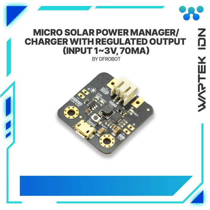 Gambar Micro Solar Power Manager / Charger with Regulated Output (Input 1~3V, 70mA) By DFRobot dari Wartek IDN undefined Tokopedia