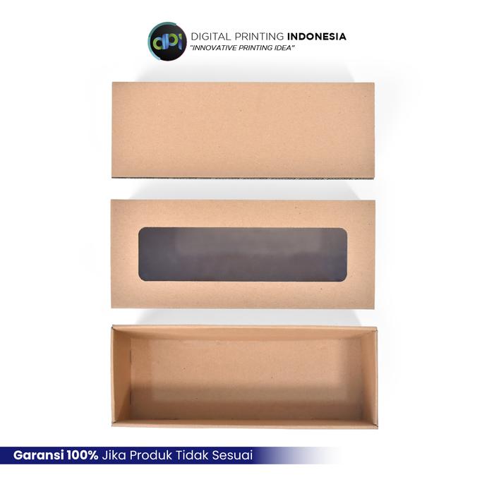Gambar Custom Box Packaging Premium / Kardus Kemasan Kue / Kotak Cake - Slide Window Box - Polos dari Digital Printing Indonesia undefined Tokopedia