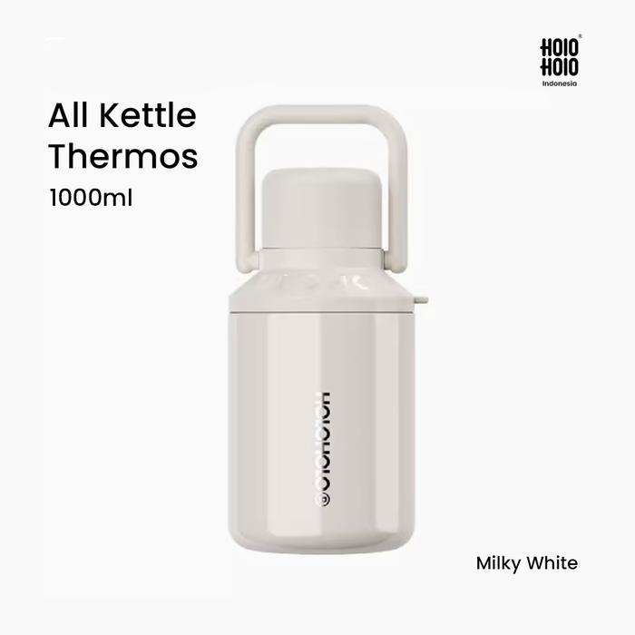 Gambar HOLOHOLO All Kettle Thermos SUS316L Insulated 1000ML - Milky White dari Holoholo Indonesia undefined Tokopedia