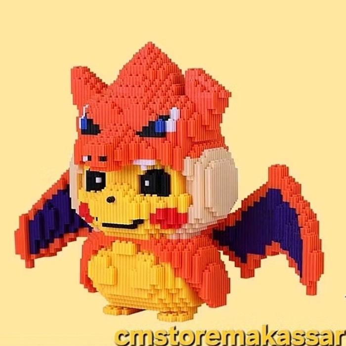 Gambar Mainan Balok Susun Anak Lego Ukuran Besar Pokemon Pikachu Series Collection Bricks Nano Block Puzzle 3D Toys Connection Blocks - Fire Pikachu dari Cmstoremakassar undefined Tokopedia