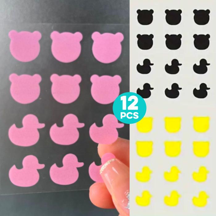 Gambar ACNE PATCH COLORED Stiker Jerawat Lucu Star Bintang Hydrocolloid Acne Pimple Patch XX115 - DUCK BEAR, Hitam dari Sakinah Beauty_NEW undefined Tokopedia