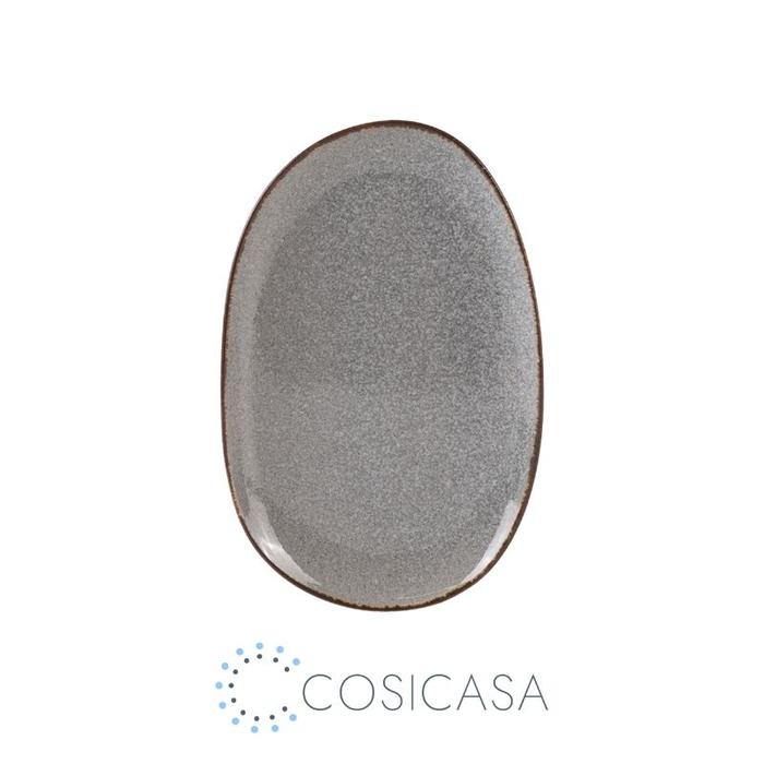 Gambar Hapita CLARA Artisan Grey TERRA IRREGULAR OVAL Platter LARGE 25 x 16 cm dari Cosicasa Living undefined Tokopedia