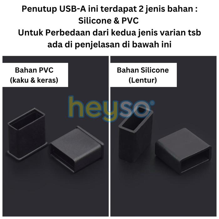 Gambar Cover Pelindung Plug USB-A Tipe A Male Penutup Anti Debu USB A Silicone PVC Dust Proof - Hitam, PVC dari hellomo indonesia undefined Tokopedia