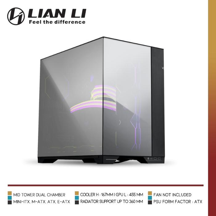 Gambar LIAN LI O11 VISION | ATX Mid Tower Dual-chamber Case - Chrome dari Nano Komputer undefined Tokopedia