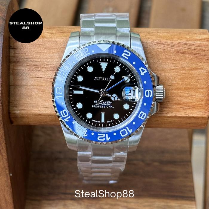 What Time Is 18 Gmt Jual Seiko Smurf GMT Active NH34 Dual Time Le