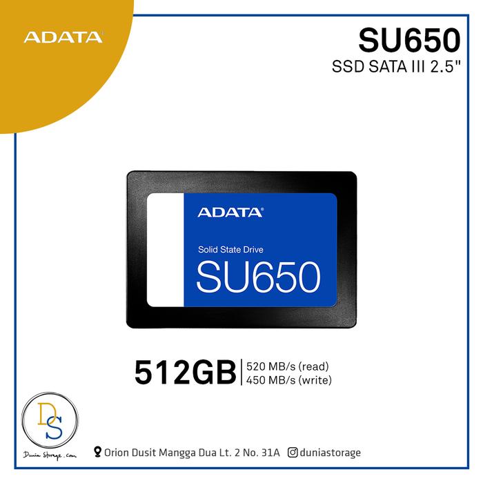 Gambar ADATA SU650 SSD SATA III 2.5" 512GB / 1TB / 2TB - 256GB dari Dunia Storage Komputer undefined 2 Tokopedia