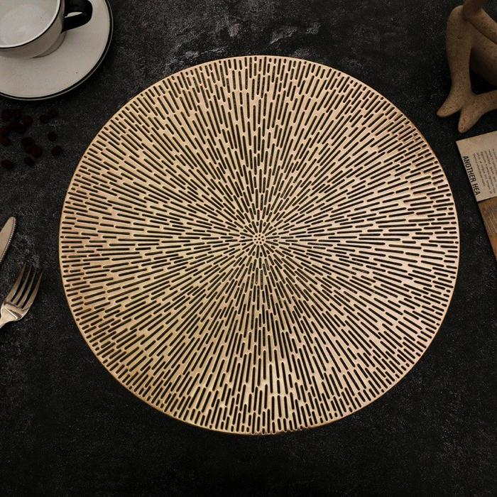 Gambar PVC Placemat Alas Tatakan Piring Meja Makan Table Mat - 11, Gold dari Home Decor Zega undefined Tokopedia