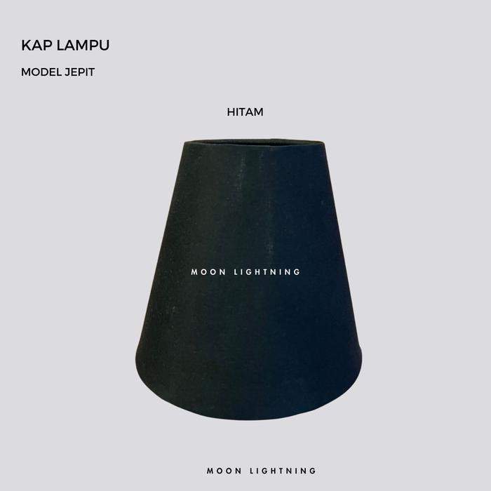 Gambar Kap lampu model jepit - Hitam dari moon lightning undefined Tokopedia