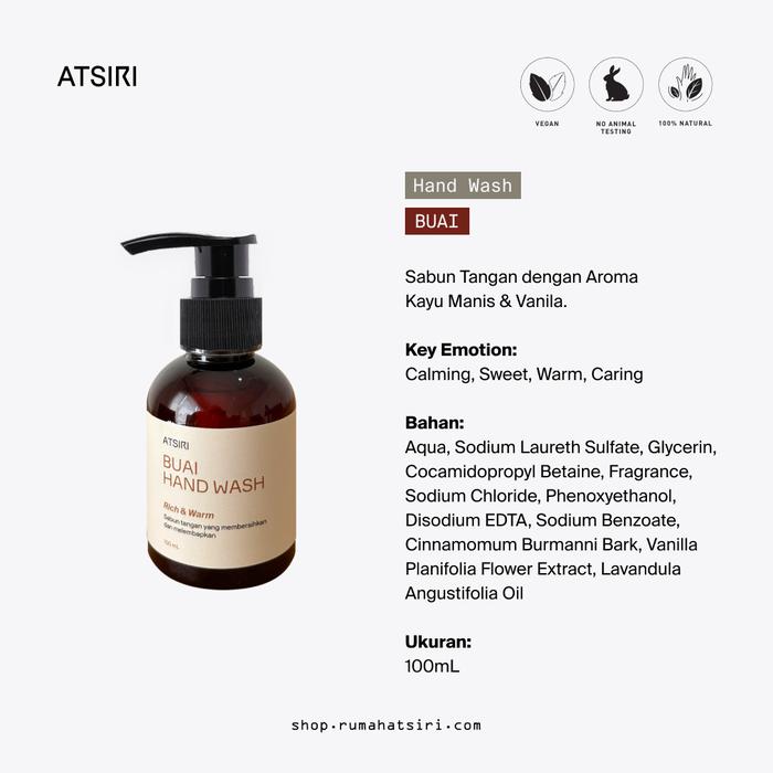Gambar Buai Hand Wash by Rumah Atsiri - 100mL dari ATSIRI SHOP undefined Tokopedia