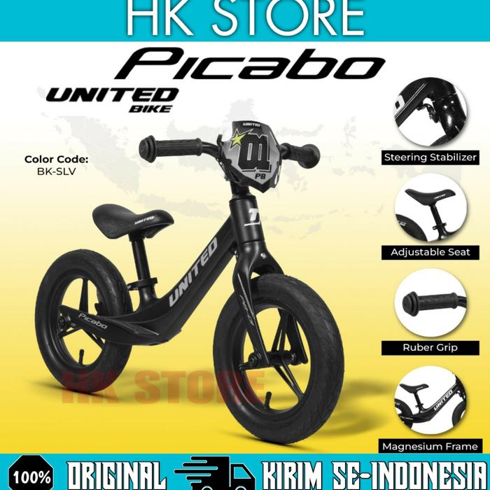 Gambar Sepeda Keseimbangan Anak Balance/Push Bike UNITED PICABO Ban Karet - BK SLV dari HK STORE 2 undefined Tokopedia
