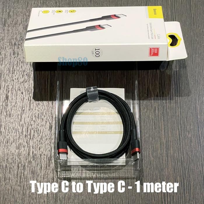 Gambar Baseus Type C to Type C Cable 3A 60W Fast Charging - 1 meter - 1 Meter dari aksesorisponselku undefined Tokopedia