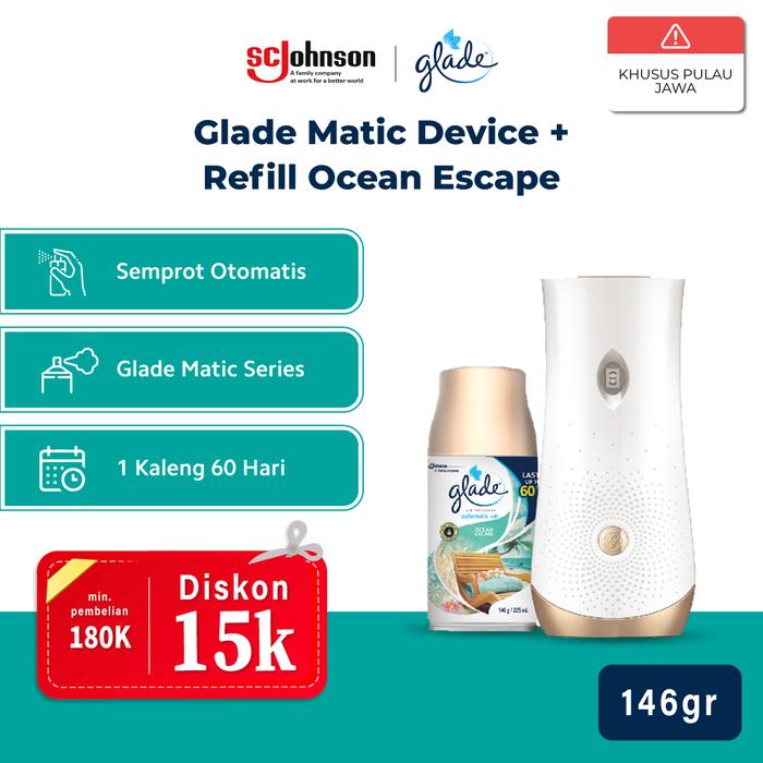Gambar Glade Matic Device + Refill Ocean Escape dari SC Johnson & Son Indonesia undefined Tokopedia