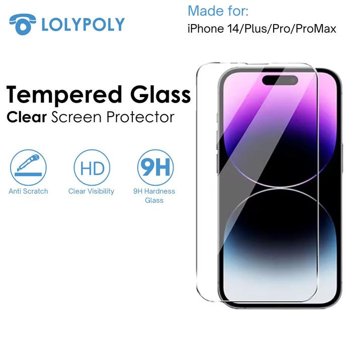 Gambar LOLYPOLY Full Cover Tempered Glass Original For iP 14 Series - iP 14 dari Lolypoly Indonesia undefined Tokopedia