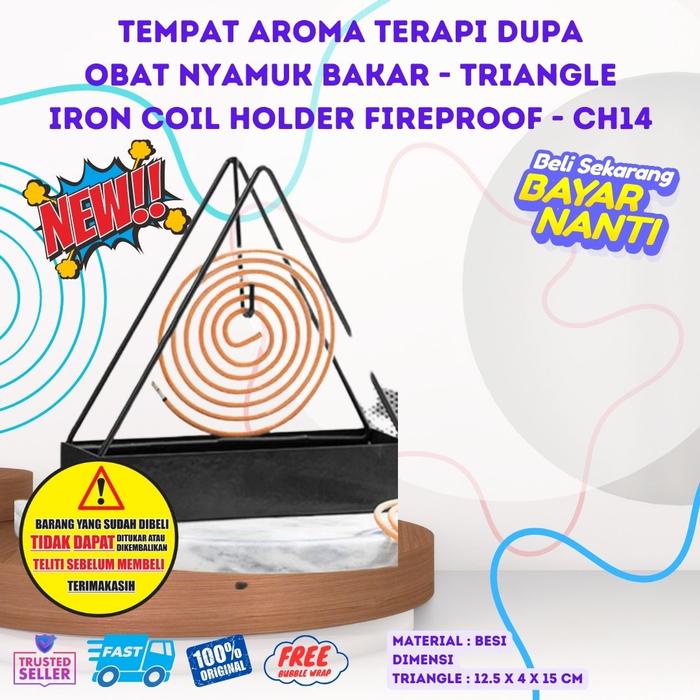 Gambar Tempat Wadah Obat Nyamuk Bakar Iron Mosquito Coil Holder Fireproof CH14 Estetik - Triangle dari GadingKencanaSelaras undefined Tokopedia