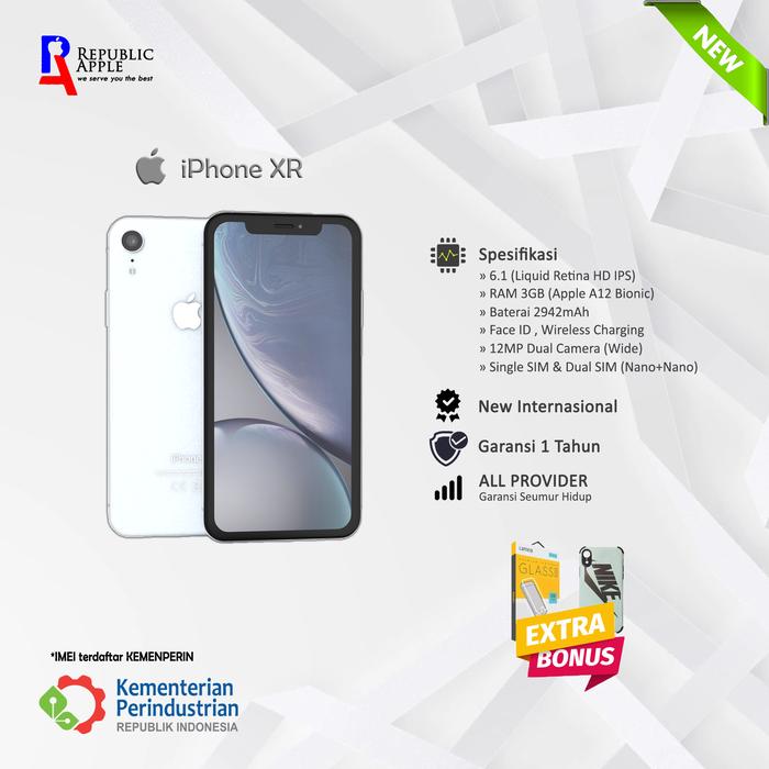 Gambar Original 100% Apple iPhone XR 64GB 128GB 256GB New Inter Garansi 1 Thn - WHITE, 128GB 3BLN dari Republic Apple undefined Tokopedia
