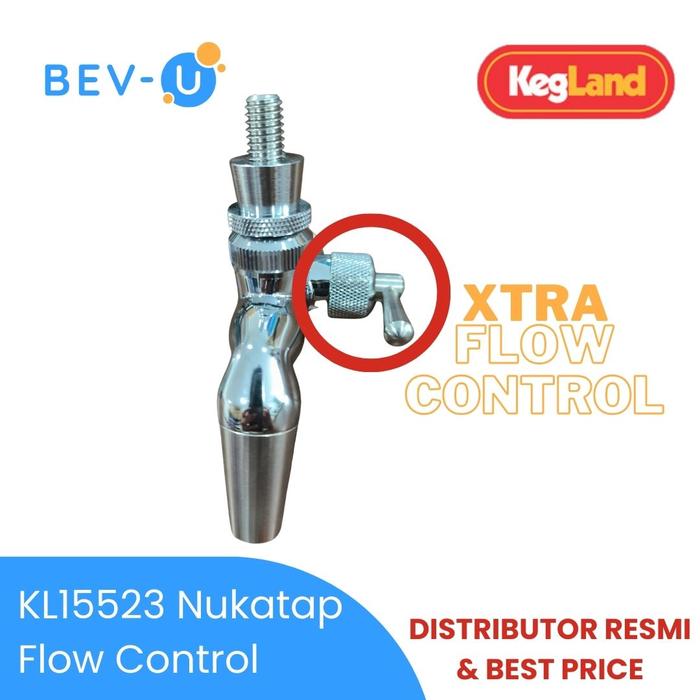 Gambar Kegland NUKATAP Keran Dispenser Kulkas Mini Bar Kegerator Stainless Steel & Flow Control Pengontrol Cairan Minuman untuk Kegerator dan Keg - KL15509 KL15523 - Flow Control dari Bev-U undefined Tokopedia