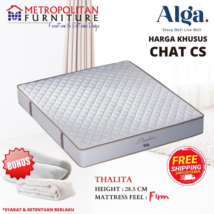 Gambar Kasur Springbed ALGA Thalita Spring bed Full Set - HANYA KASUR, 100 x 200 dari METROPOLITAN FURNITURE undefined Tokopedia