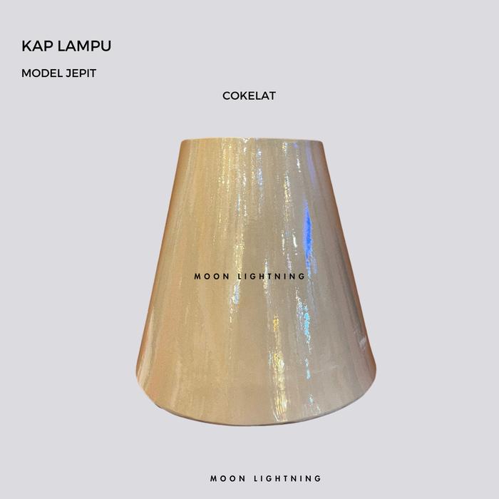 Gambar Kap lampu model jepit - Cokelat dari moon lightning undefined Tokopedia