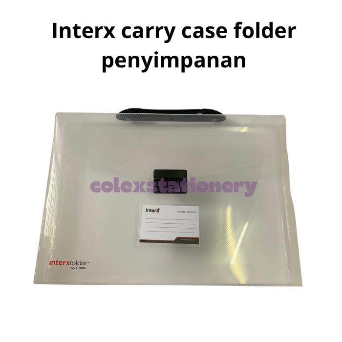 Gambar Carry Case Tempat Map Folder Dokumen 6 Warna Ukuran Folio With Handle 4cm / Tas Tenteng Interx - Putih dari Colexstationery undefined Tokopedia