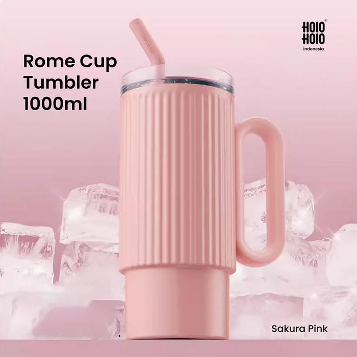 Gambar HOLOHOLO Rome Cup Tumbler SUS316 Insulated 1000ML - Sakura Pink dari Holoholo Indonesia undefined Tokopedia
