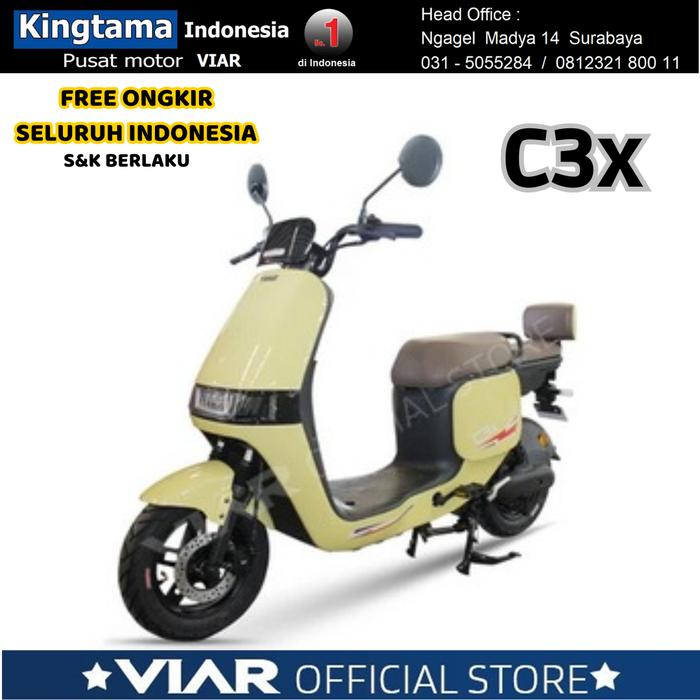 Gambar Sepeda Listrik VIAR C3 - PROMO - ORIGINAL - New C3X Kuning, Pulau Jawa dari MOTOR VIAR INDONESIA undefined Tokopedia