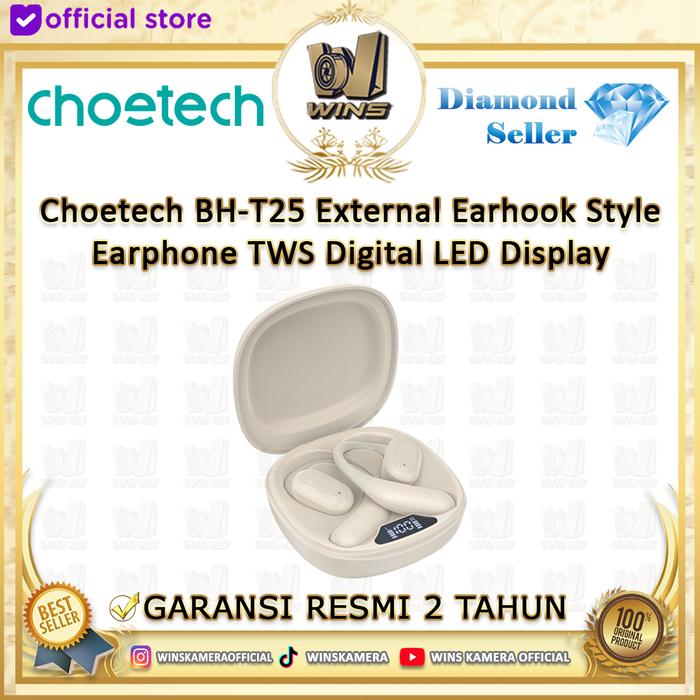 Gambar Choetech BH-T25 External Earhook Style Earphone TWS Digital LED Display - Skin dari WINS OFFICIAL STORE undefined Tokopedia