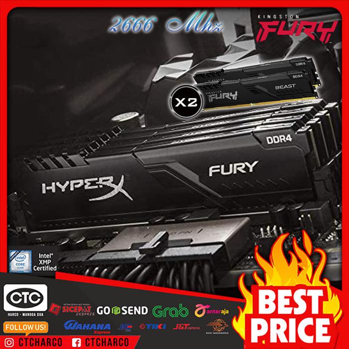 Ram DDR4 Kingston Hyper X Fury 16GB 2x GB Memory Longdimm di Central Technology Computer Tokopedia