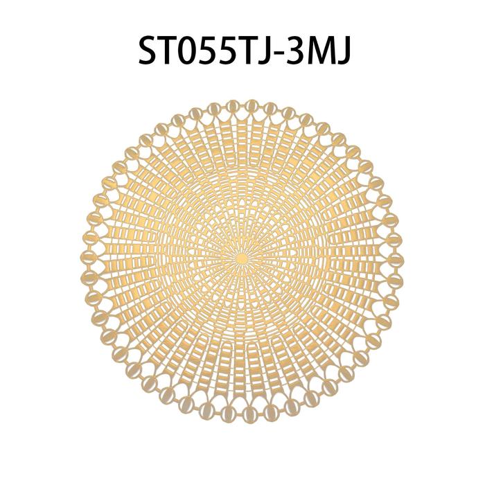 Gambar PVC Placemat Alas Tatakan Piring Meja Makan Table Mat PVC - 2, Gold dari Home Decor Zega undefined Tokopedia