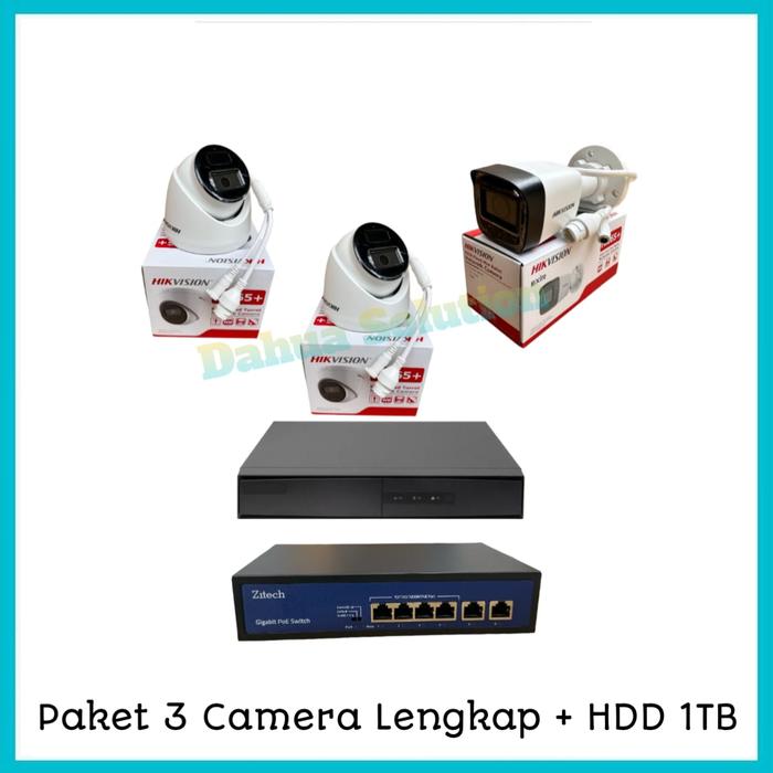 Jual Paket IP Camera Hikvision CCTV Camera Nvr Channel Include
