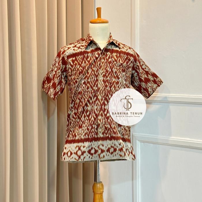 Gambar SABTINA TENUN - AZEL & AZELLA COUPLE WARNA BRICK - KMJ L.PENDEK, JUMBO dari Sabrina Tenun undefined Tokopedia