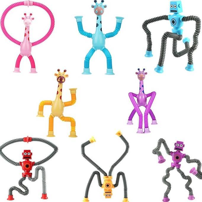 Gambar 8Pcs Telescopic Suction Cup Giraffe Toy With Lights Suction Cup Giraffe Toy Pop Tubes Robotics Fidget Tubes Sensory Toys_Fidget Toys_Suction Cup Pop Tube Giraffe Toys_ 38 Years Boys Girls dari Batosai Store333 undefined Tokopedia